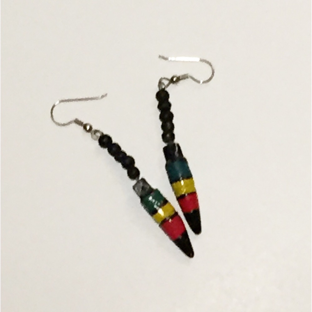 Earnings in Jamaican colors